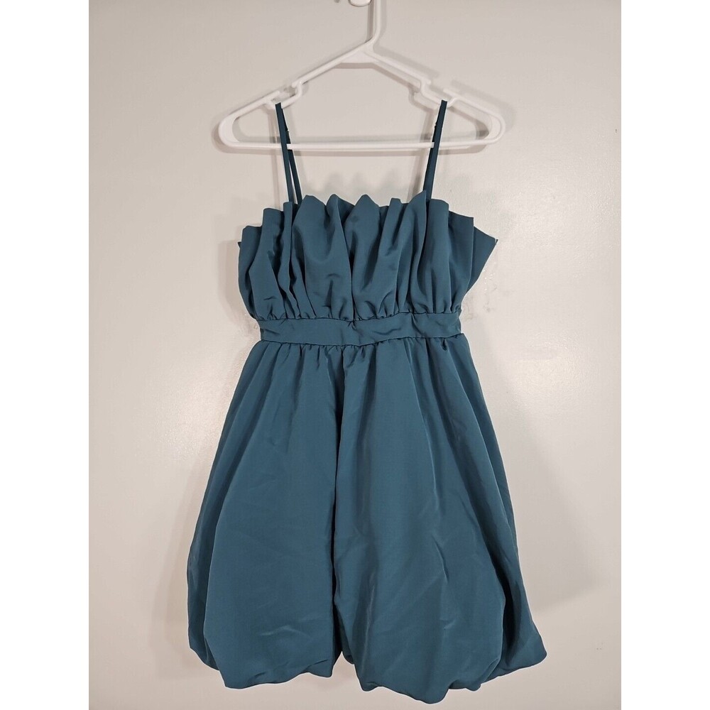 Girls Juniors Medium Formal Teal Blue/Green Dress NWOT